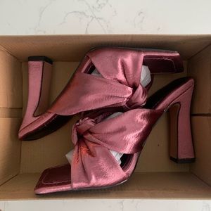 ASOS Satin Pink Twist Mule